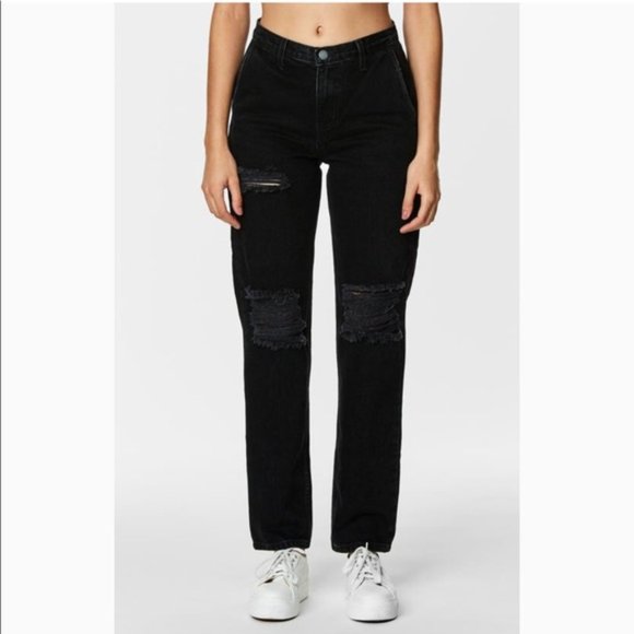 CARMAR Rhea Carpenter Jeans, Distressed Black, 26 - Picture 2 of 14